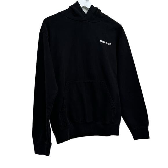Talentless Mens Black & White Logo Hoodie Size Small - Picture 2 of 10